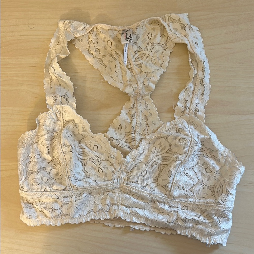 Free People Ivory Lace Bralette